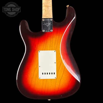 Fender Custom Shop 1963 Stratocaster Journeyman Relic Chocolate 3 Tone Sunburst AAA Maple Neck w/case CZ588787 image 6