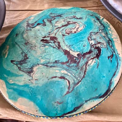 Hand Painted Elemental Two-Sided 16" x 2" Rain Drum image 3