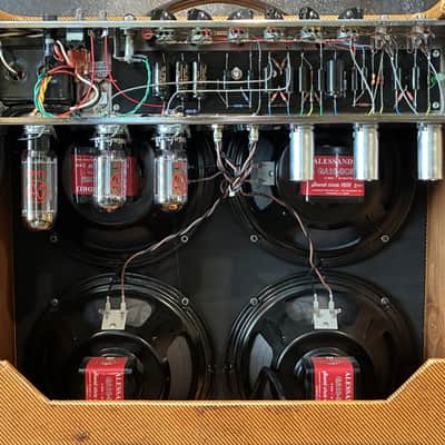 FENDER '59 BASSMAN - HANDWIRED by GEORGE ALESSANDRO - CUSTOM BUILT RELIC'D TWEED CABINET by ARMADILLO AMP WORKS image 15