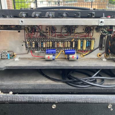 Vox AC-50/4 2-Channel 50-Watt Diode-Rectified Guitar Amp Head 1965 - 1966 - Black with Diamond Cloth image 5