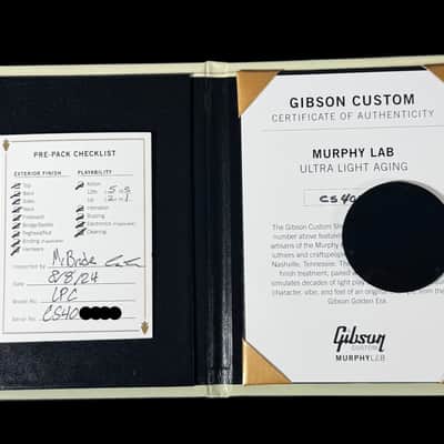 2024 Gibson Les Paul Custom Custom Shop Murphy Lab Ultra Light Aged ~ Double Gold image 9