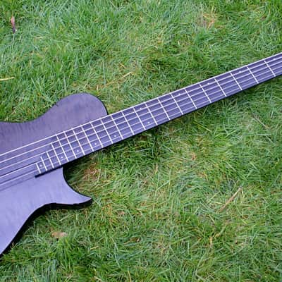 2002 Steinberger Bolin NS 5 String Bass, Black Flamed Maple & OHC image 1