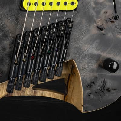 Mayones Hydra 7 Elite VF Custom Eye Poplar - Trans Black Raw image 11