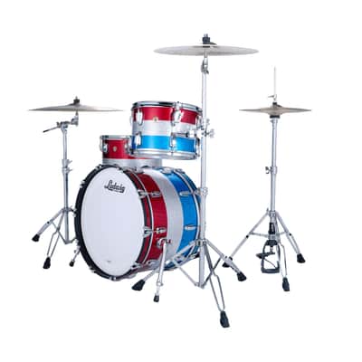 Ludwig *Pre-Order* Classic Maple Banded Sparkle Red/Silver/Blue Fab 14x22/9x13/16x16 | Limited Edition | Drums | Shell Pack | NEW | Special Edition | Special Order | Authorized Dealer image 2