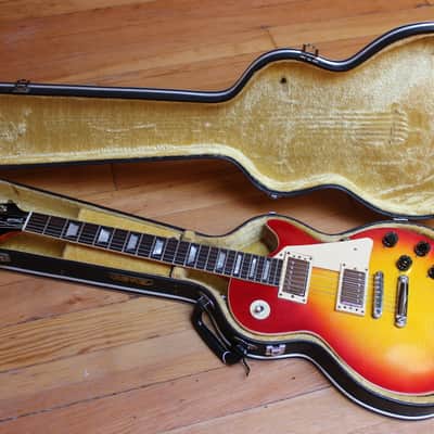 Univox Les Paul Deluxe 1970's Cherry Sunburst image 7