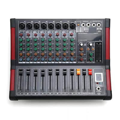 8-Channel Bluetooth Power Mixer | Professional Audio Mixing Console w/ USB & DSP Effects image 2