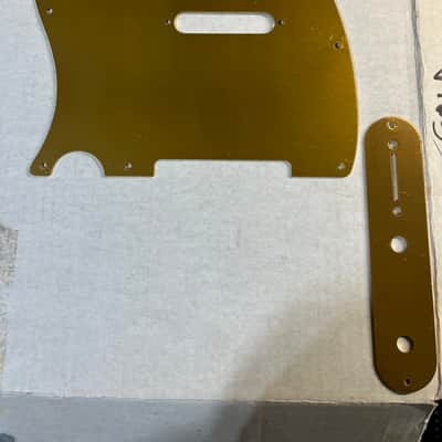 New Dark Gold Brushed Anodized Aluminum Telecaster Electric Guitar Pickguard w Control Plate Tele TL image 3