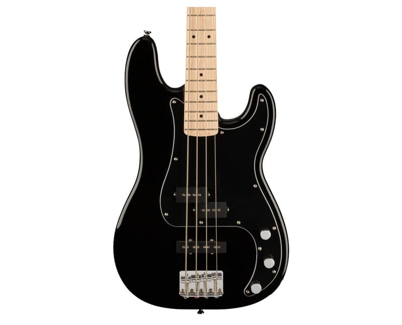 Used Squier Affinity Series Precision Bass PJ - Black w/ Maple FB image 1