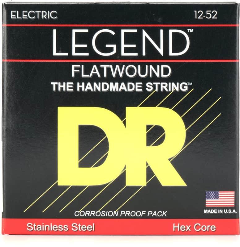 DR Strings LEGEND™ - Polished Flatwound Electric Guitar Strings: Medium 12-52 image 1