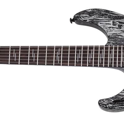 Schecter 1466 Left handed C-1 FR S Floyd Rose Electric Guitar, Ebony Board, Silver Mountain image 1