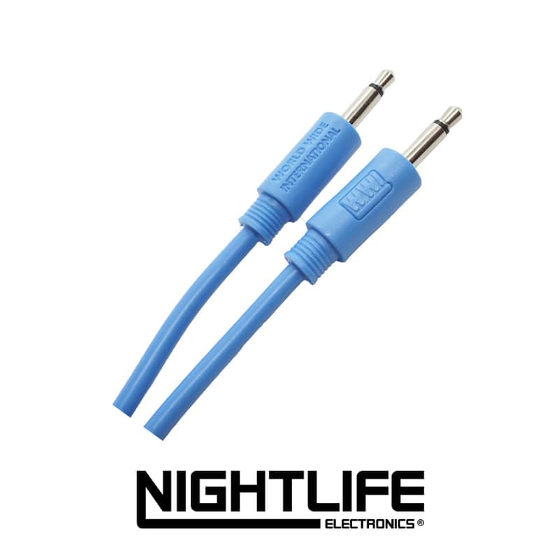 WWI 3.5mm Patch Cable 5/pk - 10cm - Blue image 1