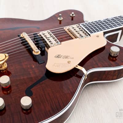 1962 Gretsch PX 6122 Chet Atkins Country Gentleman Walnut, Figured w/ Dial Up Mutes, Case & CoA image 6