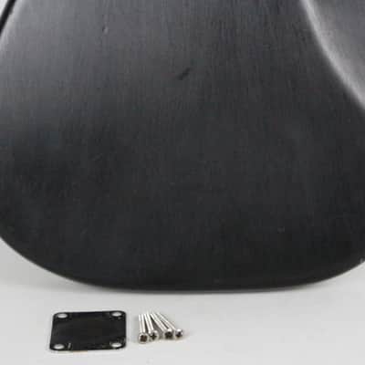 1966 Vintage Fender Precision Bass Project BODY Lightweight 4.4 LBS ~Refin~ Black PBass 1960s USA w/Original Neck Plate image 6