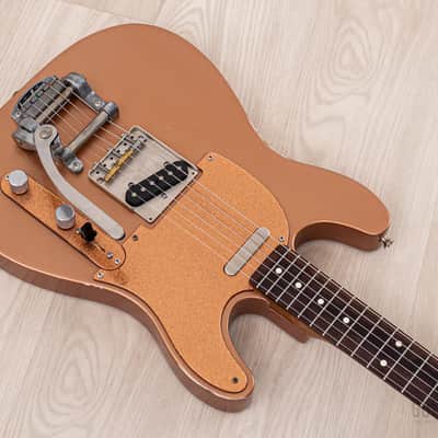 Snakehead T-Style Double Cutaway, MJT Body & Fender-Licensed Musicraft Neck, Copper Lacquer w/ Bigsby, Porter Pickups, Case image 9