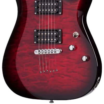 Schecter C-6 Plus Electric Guitar See-Thru Cherry Burst image 20