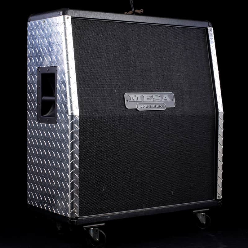 Used Mesa Boogie 4X12 Rectifier Traditional Black Slant Cabinet W/ Diamond Plate Panels image 1