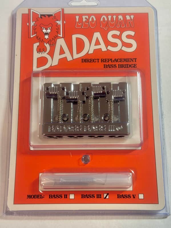 Leo Quan BADASS III is back 4 string 3 screw Grooved Nickel bass bridge 4 Fender Precision Jazz Telecaster image 1