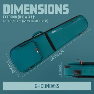 Gator Padded Gig Bag Case for Bass Electric Guitars - Green image 8