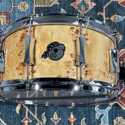 Pork Pie 6.5x14" Maple Snare Drum paired with Matching Gruv-X Click image 1