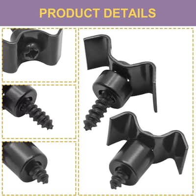 4Pcs Guitar String Trees, Metal Black String Retainer Guides with Mounting Screws Compatible with Stratocaster Strat Tele Style Electric Guitar image 3