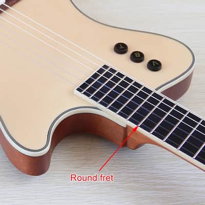Natural Matte Finish Silent Classic Electric Guitar, Spruce Top Body, Mahogany Neck image 5