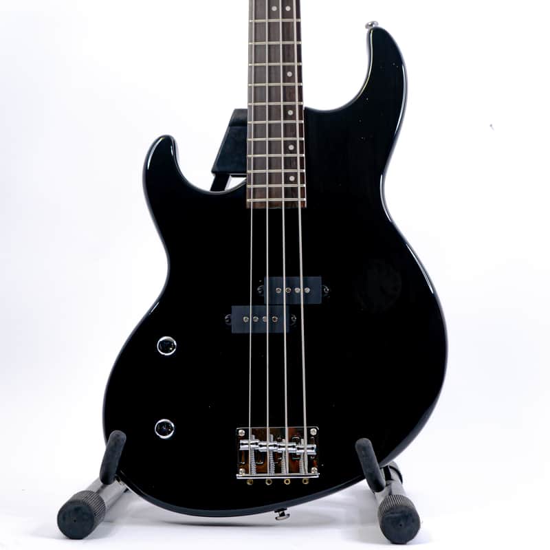 Mid 00’s Samick FM-2 Fairlane Left Handed Bass Guitar w/ Split-Coil Humbucker, Transparent Black Finish image 1