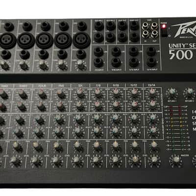 Peavey Unity Series 500 14-Channel Compact Stereo Mixer - Made in USA - Clean / Tested