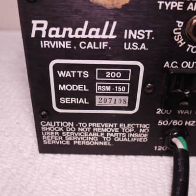 Randall Switchmaster 150 1979 Guitar Amplifier Head RSM-150 200 Watt USA image 10