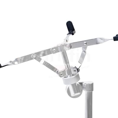 GRIFFIN Concert Stand-Up Snare Drum Stands (2-Pack) | Tall Adjustable Chrome Stand for Practice Pads & Drums | Extended-Height Hardware Mount Holder with Basket Clamp image 5
