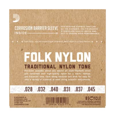 D'Addario K-Git.Saiten Folk Classic EJ33 80/20 Bronze, Ball End - Classic Guitar Strings image 2