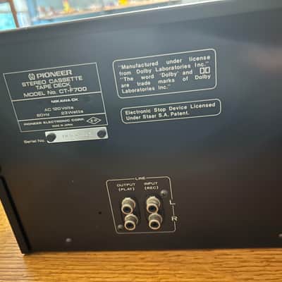 Pioneer CT-F700 mid 80's? - Black matt / polished alumium image 13