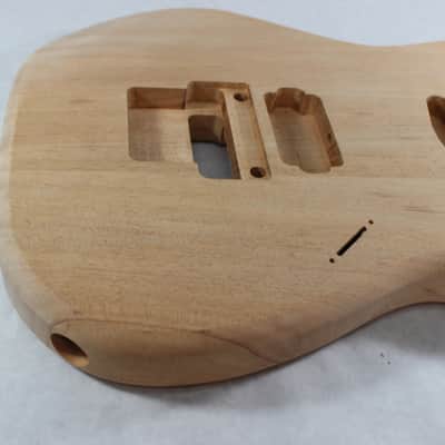 Unfinished Mahogany HxS guitar body - fits Fender Strat Stratocaster neck Floyd Rose J1342 image 3