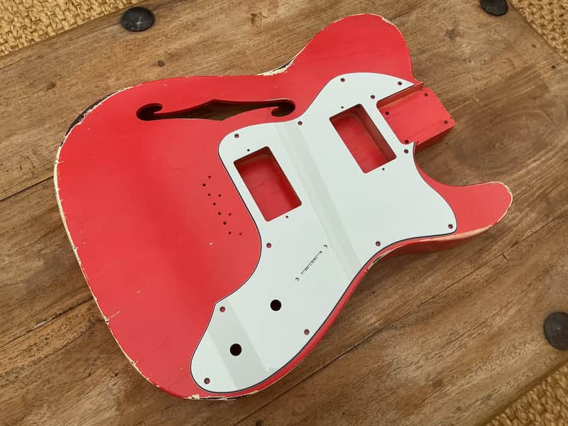 Brand new  ! Lightest 1 piece Swamp Ash in paint on Reverb  ?  . 1.1 kg in relic Faded Fiesta  Red Nitro . image 1