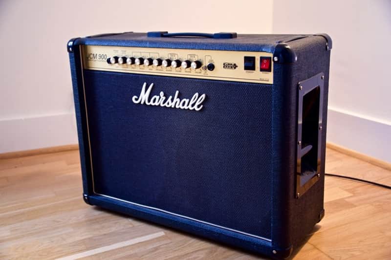 Marshall JCM 900 Model 4102 100-Watt Hi Gain Dual Reverb 2x12 Combo 1994 Black & Gold image 1