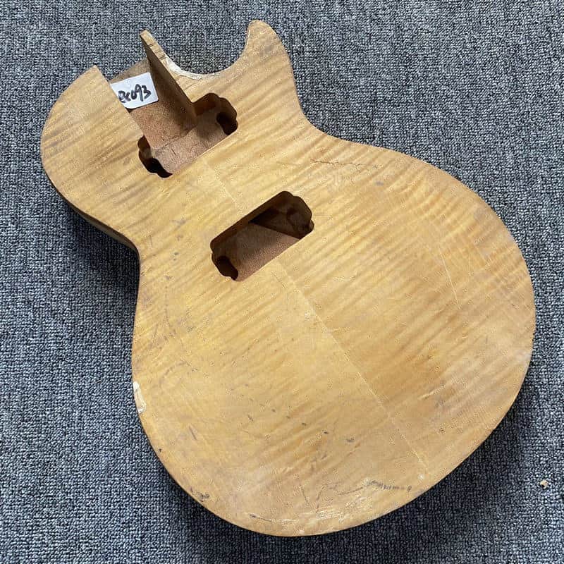 Mahogany Single Cut Guitar Body with Veneer Tiger Maple Top image 1