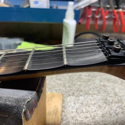 Greg Curbow High End - Handmade - 6 String Guitar - Floyd Rose - Scalloped Frets - Pre Serial Number 1990 - Black Gloss image 10