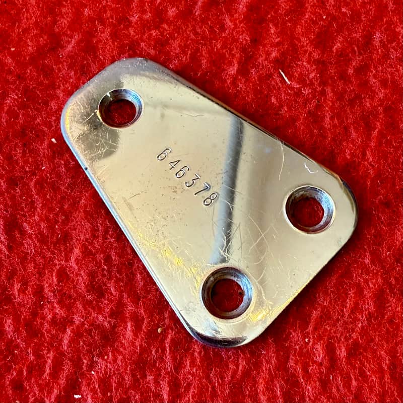 1964 Hagstrom Guitar neckplate Nickel