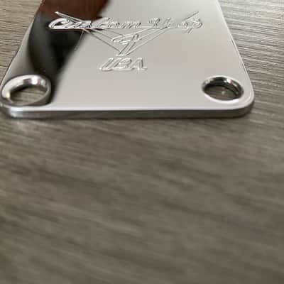 Fender Masterbuilt Custom Shop Neck Plate Masterbuilder Cruz era 2000 Chrome image 7