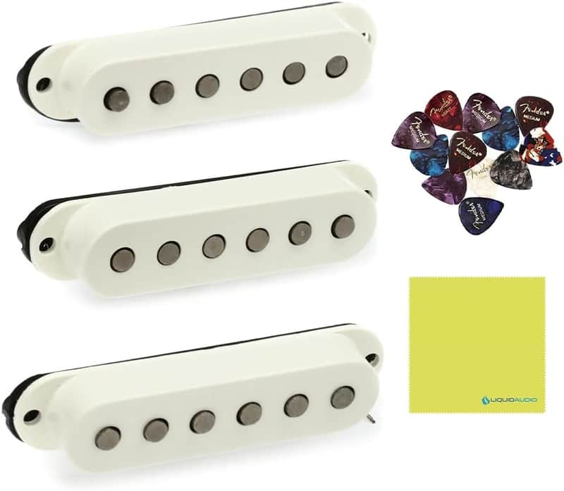 Fender Deluxe Drive Stratocaster® Pickup Set Bundle w/Fender Picks and Liquid Audio Polishing Cloth image 1