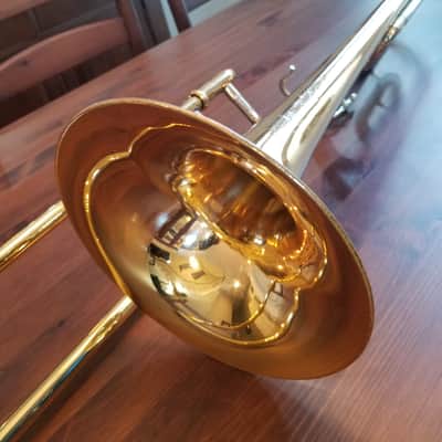 Yamaha YSL-448G Intermediate Bb/F Trombone 2010s - Lacquered Brass image 3