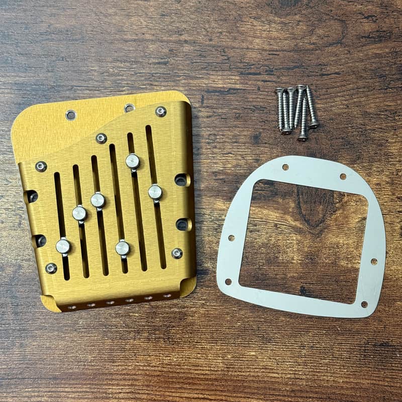 Hardtail Behind Bridge Tuner for Jazzmaster and Jaguar Guitars - Gold Anodized image 1