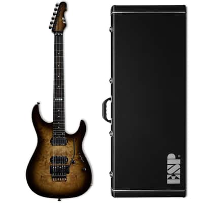 ESP E-II SN-II Nebula Black Burst Burled Maple Electric Guitar + Hard Case B-Stock Made in Japan image 1