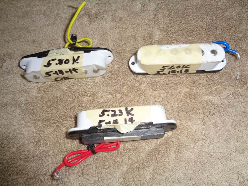 used Generic Set of 3 Single Coil Strat guitar pickups image 1
