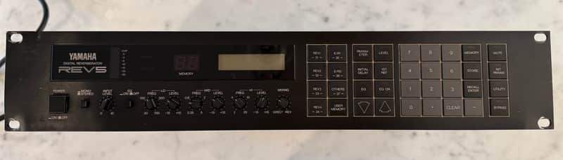 Yamaha REV 5 Digital Reverberator 1980s - Black image 1