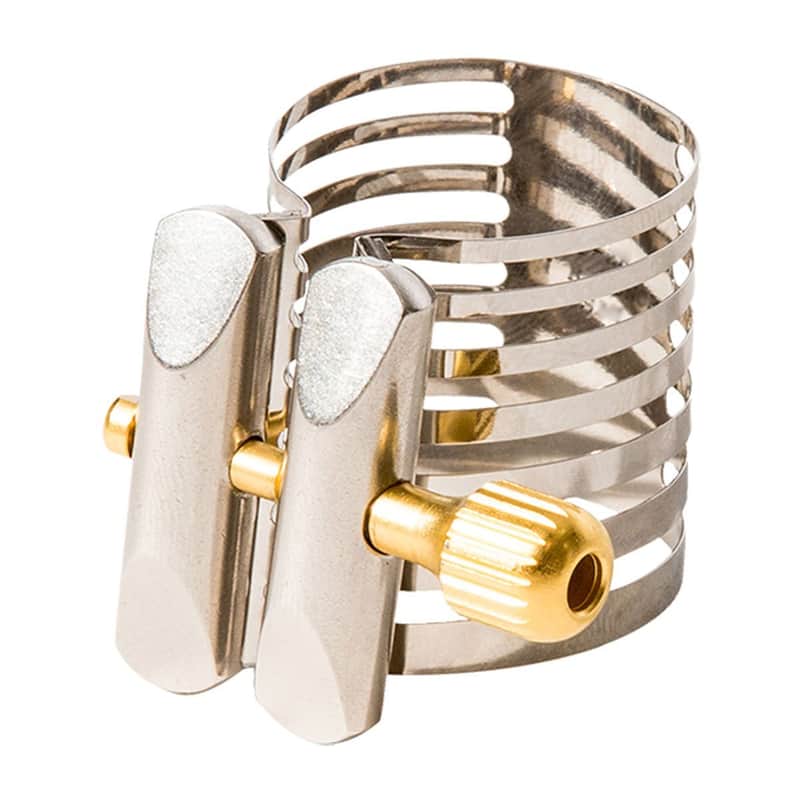 Rovner Ligature & Plastic Cap for Tenor Standard Saxophone - Platinum Ligature for Hard Rubber Mouthpiece (P-2R) image 1