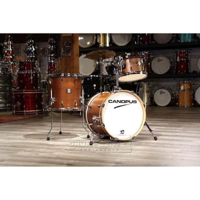 Canopus Yaiba 3pc Bop Drum Set Antique Brown Matte Lacquer