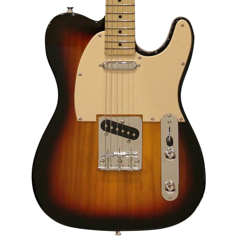 Sawtooth ET Series Electric Guitar, Sunburst with Aged White Pickguard image 1