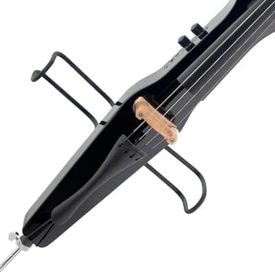 4/4 Solid Maple Electric Cello W/ Gigbag-headphone Preamp -silent Travel Cello Black image 9