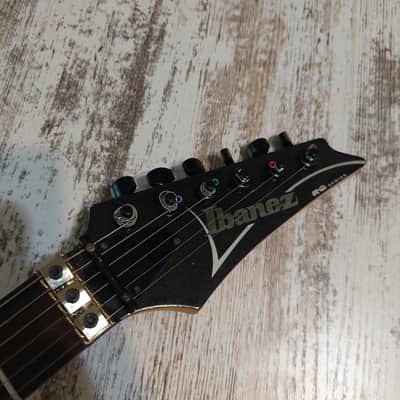 Ibanez RG570 MIJ Japanese Pre Prestige Original Wizard Neck Edge Tremolo Paul Gilbert Dimarzio PAF Pro Bridge Pickup Early 1990s Black Metallic image 5