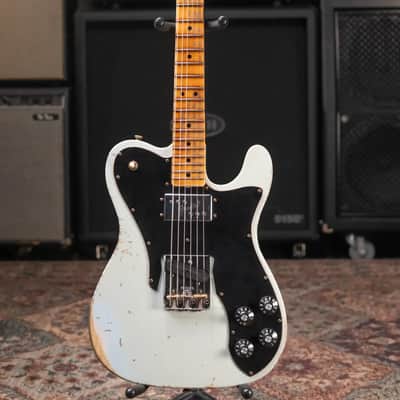 Fender Custom Shop 1970s Tele Custom Heavy Relic, Quartersawn Maple Fingerboard Electric Guitar - Super Faded Aged Sonic Blue with Hardshell Case image 3